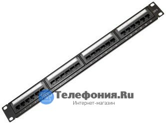 Патч-панель 19 1U 24 порта RJ45, категория 6, тип задних контактов 110 IDC SINELLS MFG-466110