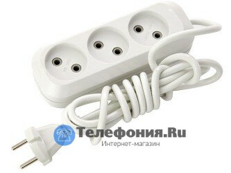 Удлинитель с трехместной розеткой 10 м SV-008-10