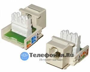 Модуль Keystone Jack RJ-12 (6P4C), категория 3, 110 IDC SINELLS SNL-1106p4c3