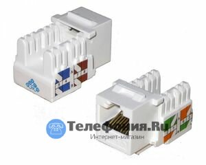 Модуль Keystone Jack RJ-45 (8P8C), категория 5e, DUAL IDC SINELLS SNL-dual8p8c5