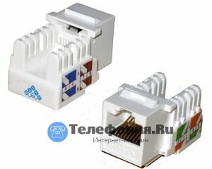 Модуль Keystone Jack RJ-45 (8P8C), категория 6, DUAL IDC SINELLS SNL-dual8p8c6