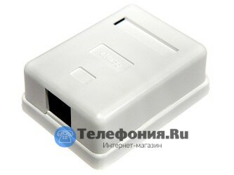 Розетка компьютерная RJ-45, настенная, 1 порт RJ-45 (8P8C) SINELLS SNL-88451