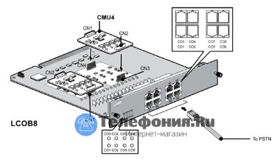 LG-Ericsson MG-LCOB8 Плата городских линий (8 портов)